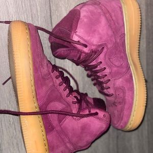 Burgundy Air Force sneakers